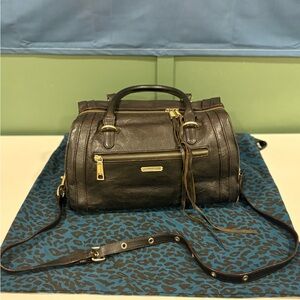 Rebecca Minkoff Dark Brown Satchel with Gold Details